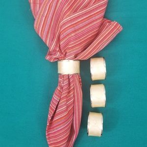 Ivory Tone and Silver Napkin Rings Versatile
